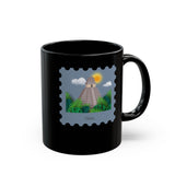 Stamp Tikal Guatemala Black Mug