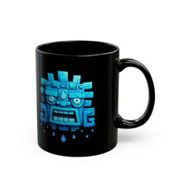 Tlaloc Rain God Blue Mask Glyph Style Black Mug