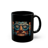 Stone Guardian of the Ancients Illustration Black Mug