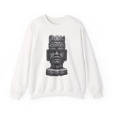 Mesoamerican Monolith Head Unisex Sweatshirt