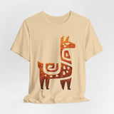 Inca Llama Rock Carving Style Unisex T-Shirt