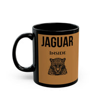 Aztec Jaguar Warrior Emblem Black Mug