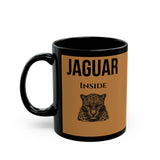 Aztec Jaguar Warrior Emblem Black Mug