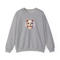 Inca Andean Llama Baby Face Illustration Unisex Sweatshirt