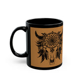 Tribal Thunderbird Sacred Symbol Illustration Black Mug