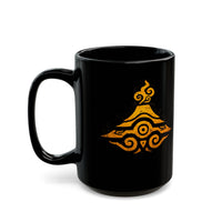 Tribal Volcano Spiral Smoke Glyph Style Black Mug