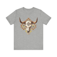 Tribal Bull Skull Earth Symbol Illustration Unisex T-Shirt