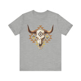 Tribal Bull Skull Earth Symbol Illustration Unisex T-Shirt