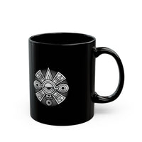 Aztec Cosmology Nahui Ollin Black Mug