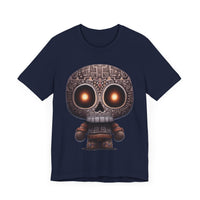 Tribal Glow Chibi Aztec Skull Unisex T-Shirt