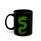 Jade Snake Spiral Black Mug