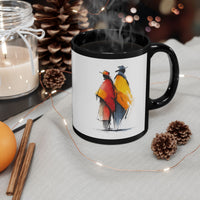 Andean Couple Poncho Art Black Mug