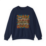 Pre-Columbian Tribal Stripe Pattern Unisex Sweatshirt
