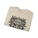 Aztec-Inspired Tlaloc God Tribe Graphic Unisex Sweatshirt