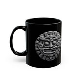 Sacred Stone Inti Inca Sun God Monochrome Style Black Mug