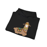 Resting Alpaca In Traditional Ornaments Unisex Hoodie