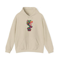 Cartoon Quetzalcoatl Cyber Serpent Unisex Hoodie