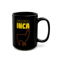 Sacred Inca Llama Emblem Black Mug