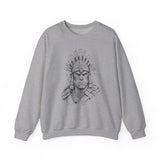 Inca Warrior Hand Drawn Tribal Portrait Unisex Sweatshirt