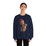 Chibi Inca Empress on Llama Unisex Sweatshirt