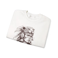 Aztec Warrior Woman Jaguar Spirit Sketch Unisex Sweatshirt