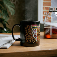 Wild Aztec Thunderbolt Illustration Black Mug