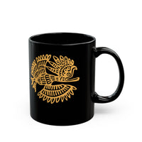 Celestial Mayan Bird Symbol Black Mug