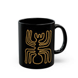 Nazca Lines Style Spider Black Mug