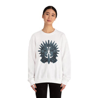 Aztec Warrior Duel Obsidian Glyph Style Unisex Sweatshirt