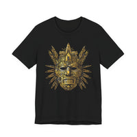 Aztec Golden Feather Headdress Mask Unisex T-Shirt