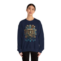 Tlaloc Ancient Rain Mask Glyph Unisex Sweatshirt