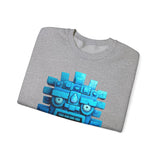 Tlaloc Rain God Blue Mask Glyph Style Unisex Sweatshirt
