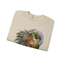 Aztec Quetzalcoatl Priestess Under Moon Unisex Sweatshirt