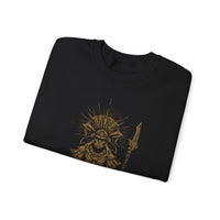 Warrior Shaman Tribal Glyph Gold Line Unisex Sweatshirt