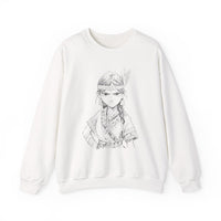 Brave Inca Girl Ink Warrior Portrait Unisex Sweatshirt