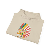 Aztec Feathered Skull Fiesta Illustration Unisex Hoodie