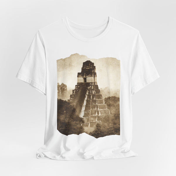Vintage Tikal Jungle Temple Sepia Print Unisex T-Shirt