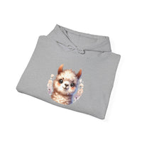 Inca Andean Llama Baby Face Illustration Unisex Hoodie