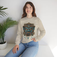 Tlaloc Rain God Stone Face Glyph Unisex Sweatshirt