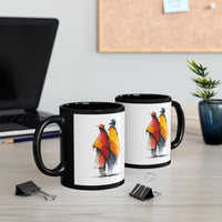 Andean Couple Poncho Art Black Mug