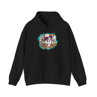 Aztec Floral Cow Skull on Turquoise Pattern Unisex Hoodie