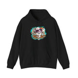 Aztec Floral Cow Skull on Turquoise Pattern Unisex Hoodie