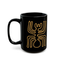 Nazca Lines Style Spider Black Mug