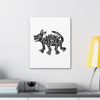 Hairless Mayan Dog Illustration Canvas