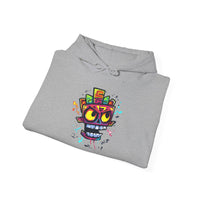 Cyber Aztec Skull Cartoon Style Unisex Hoodie
