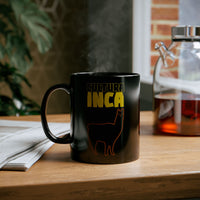 Sacred Inca Llama Emblem Black Mug