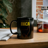 Sacred Inca Llama Emblem Black Mug