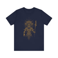 Warrior Shaman Tribal Glyph Gold Line Unisex T-Shirt