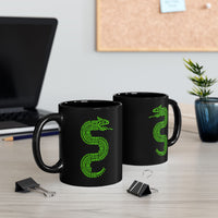 Jade Snake Spiral Black Mug