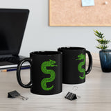 Jade Snake Spiral Black Mug